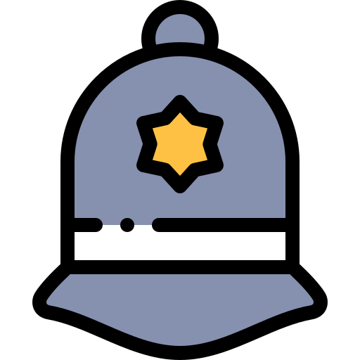 sombrero de policía icono gratis