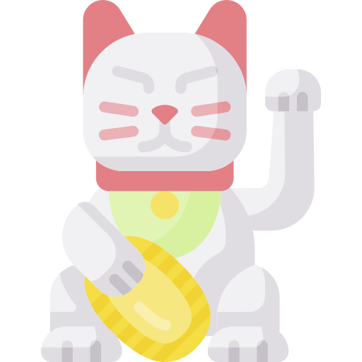 gato chino de la suerte icono gratis