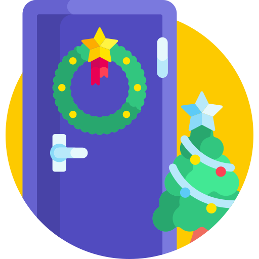 corona de navidad icono gratis