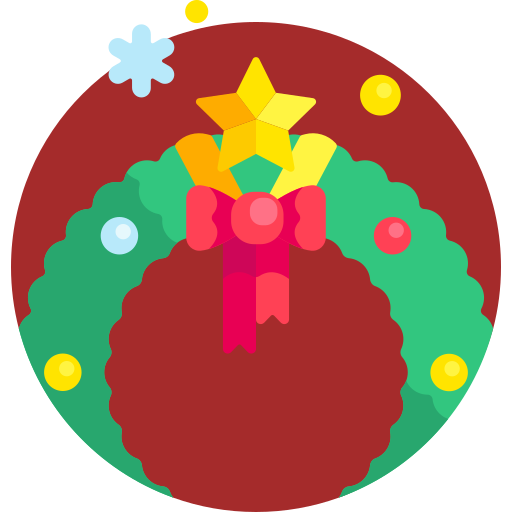 corona de navidad icono gratis