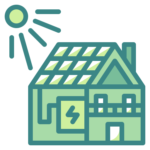 casa solar icono gratis