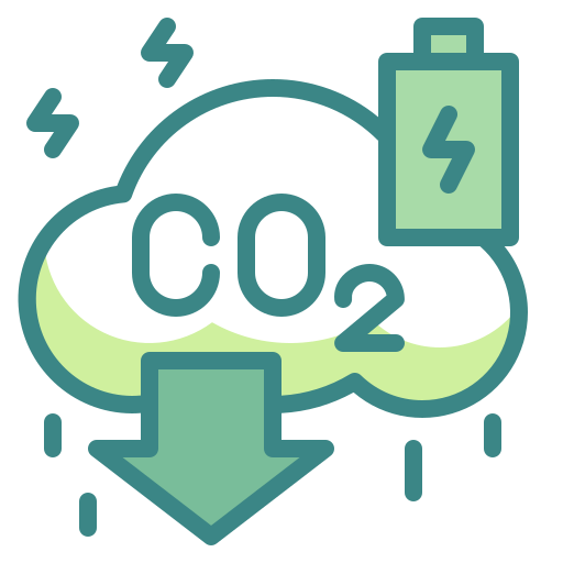 Carbon dioxide free icon