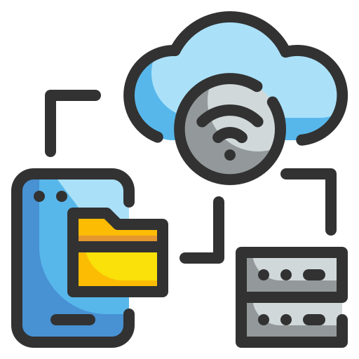 almacenamiento en la nube icono gratis