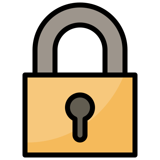 Padlock Generic Outline Color icon