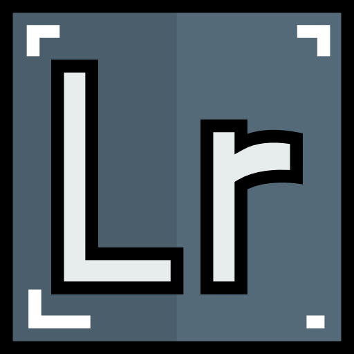Adobe lightroom Detailed Straight Lineal color icon