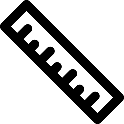 Ruler Basic Rounded Lineal icon