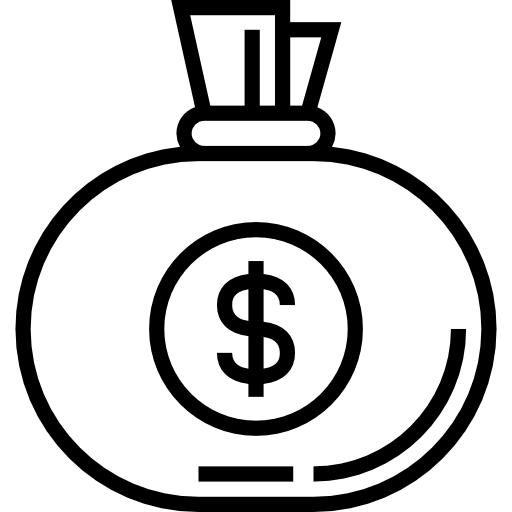 bolsa de dinero icono gratis