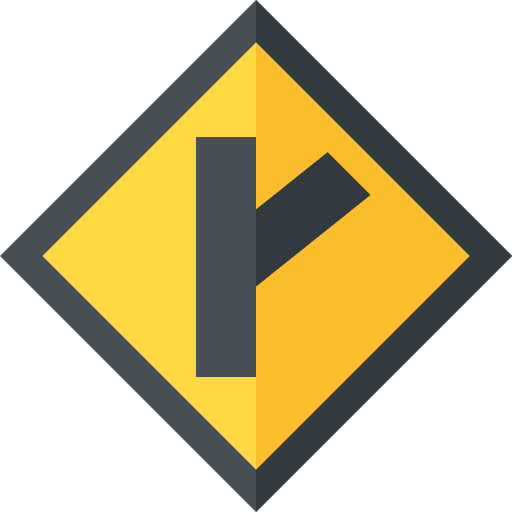 Intersection Basic Straight Flat icon