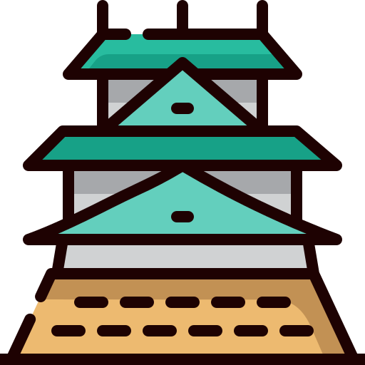 castillo de osaka icono gratis