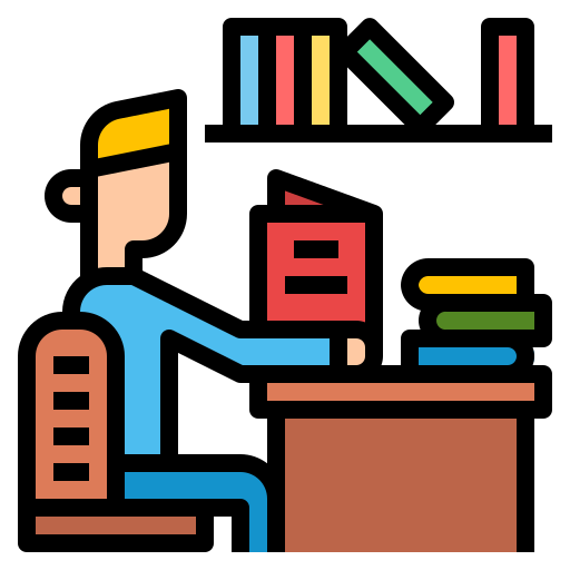 Library Generic Outline Color icon