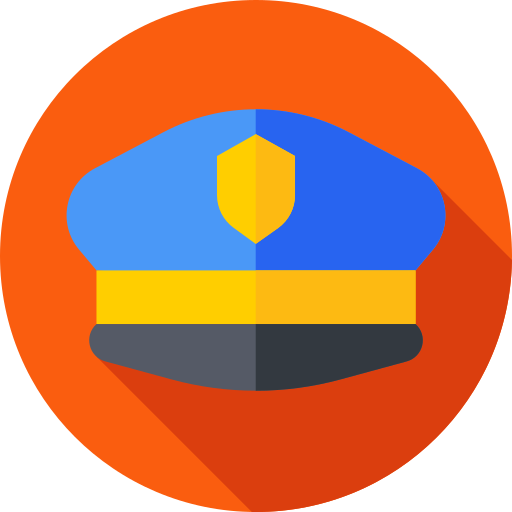 sombrero de policía icono gratis