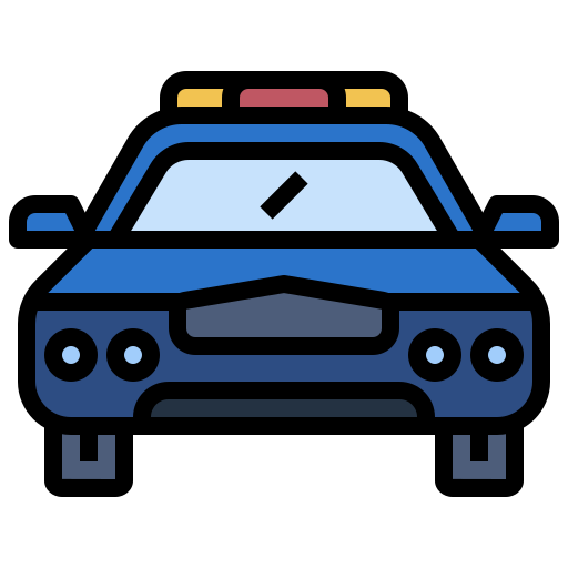 coche de policía icono gratis