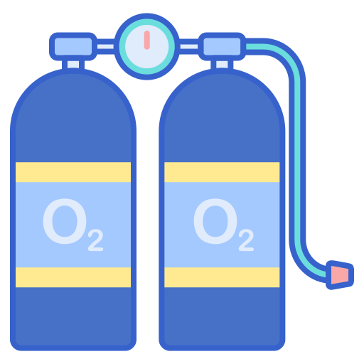 Oxygen tanks Flaticons Lineal Color icon