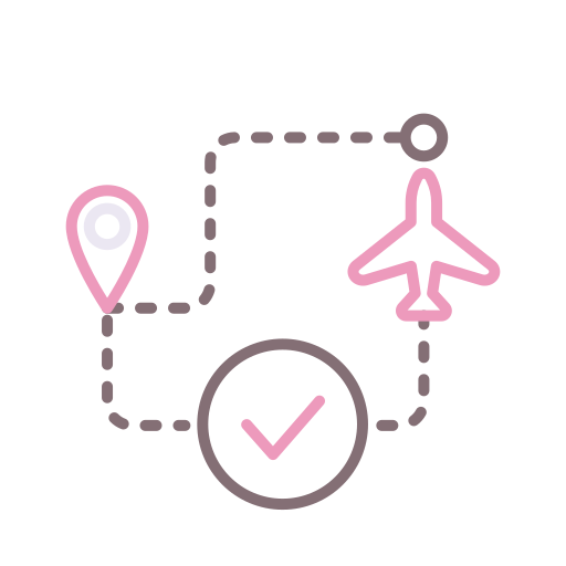 Flight route free icon