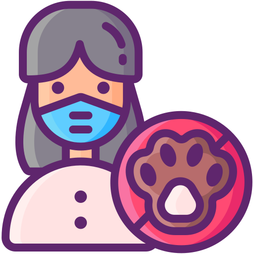 Pet allergy free icon Pet allergy free icon
