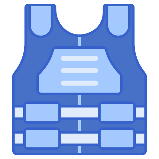 Bulletproof vest Flaticons Lineal Color icon