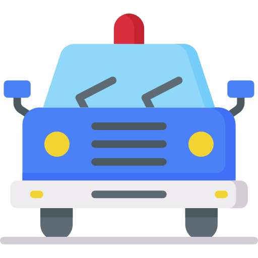 coche de policía icono gratis