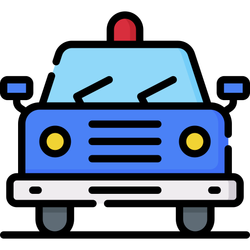 coche de policía icono gratis