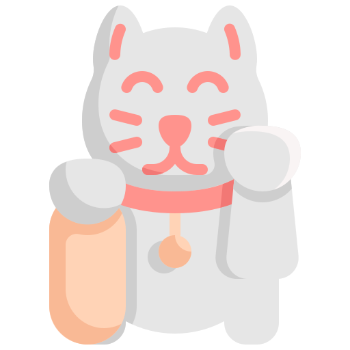 gato chino de la suerte icono gratis