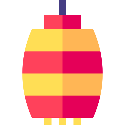 Chinese lantern Basic Straight Flat icon