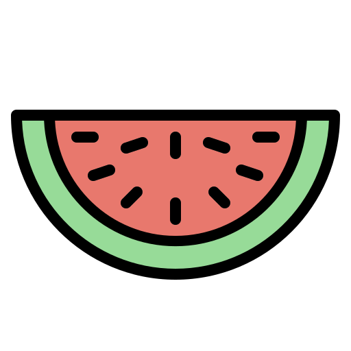 Watermelon Generic Outline Color icon