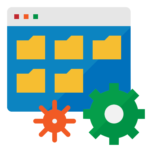 gestión de carpetas icono gratis