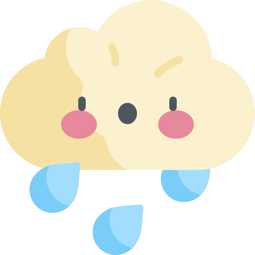 Rain Kawaii Flat Icon