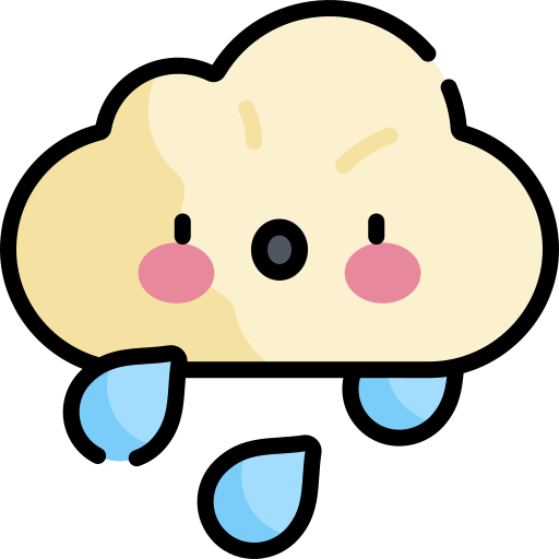 Rain Kawaii Lineal color icon