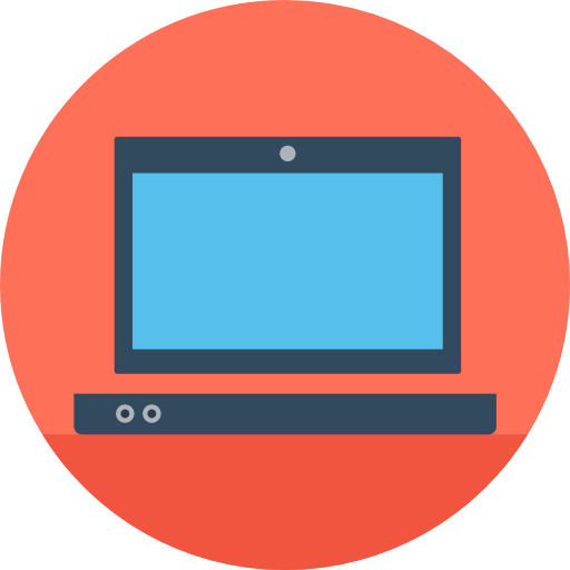 Laptop Flat Color Circular icon