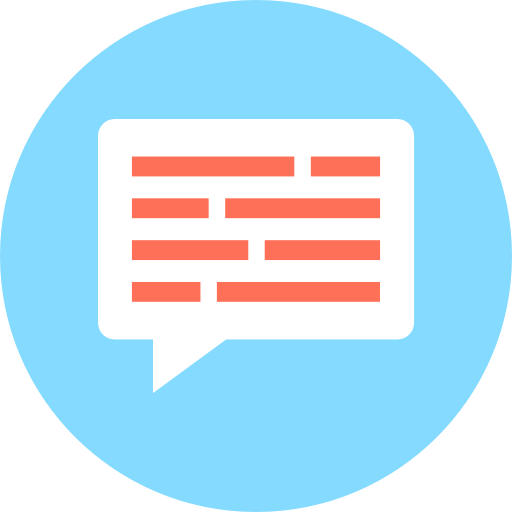 Chat Flat Color Circular icon