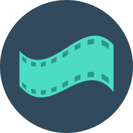 Film strip Flat Color Circular icon