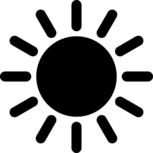 Sun Basic Rounded Filled icon