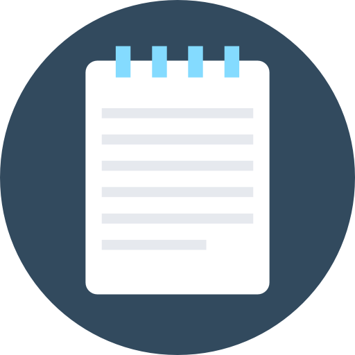 Notepad Flat Color Circular icon