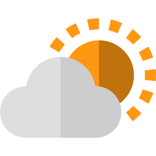 Cloudy Basic Straight Flat icon