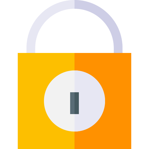 Padlock Basic Straight Flat icon