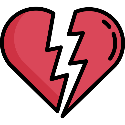 Broken heart free icon Broken heart free icon