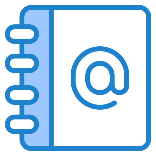 Address book srip Blue icon