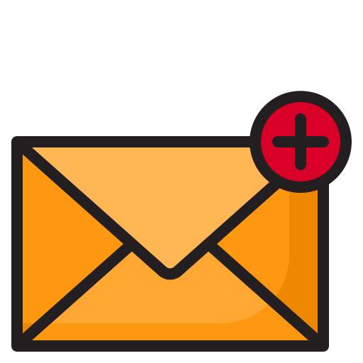 Mail srip Lineal Color icon