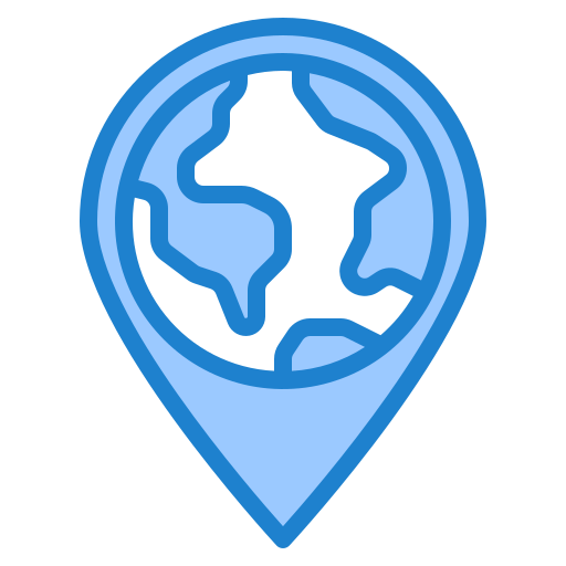 Globe srip Blue icon