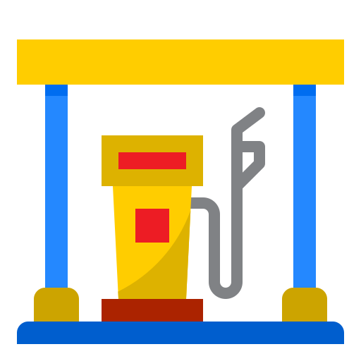 Gas station srip Flat icon