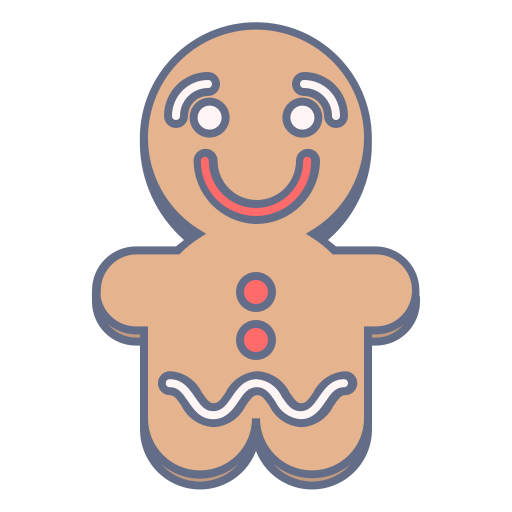 Gingerbread man Generic Outline Color icon