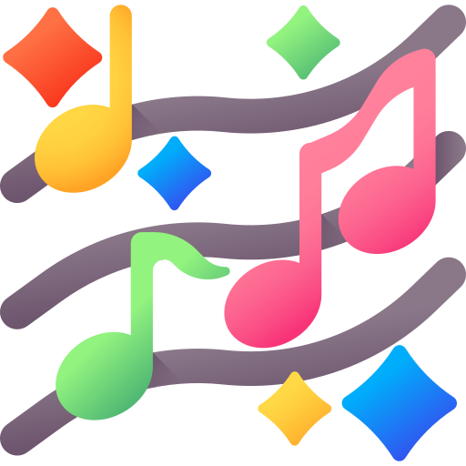 muziek 3D Color icoon