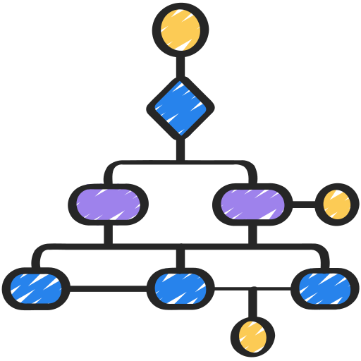 diagrama de flujo icono gratis