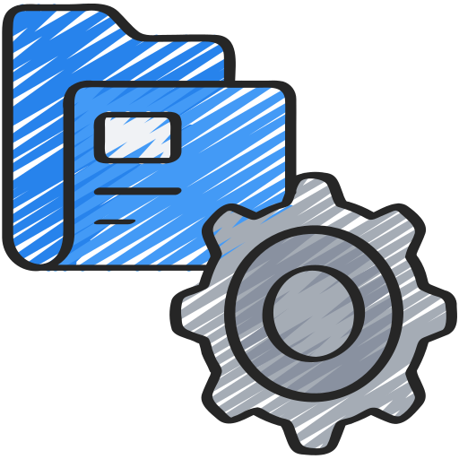 gestión de archivos icono gratis