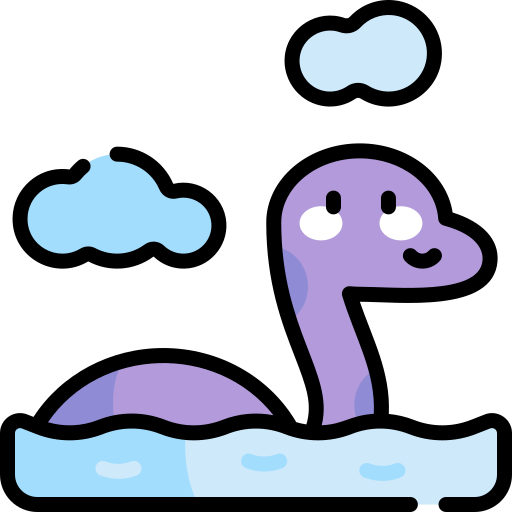 Loch ness monster Kawaii Lineal color icon