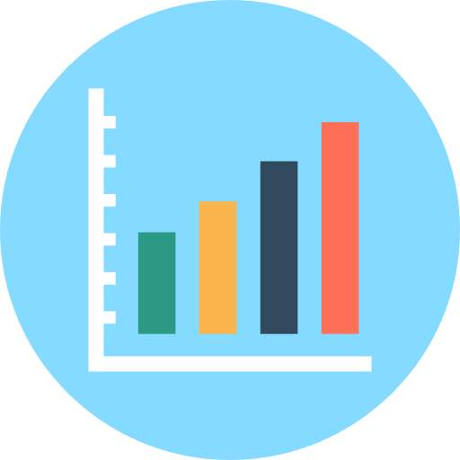 Analytics Flat Color Circular icon