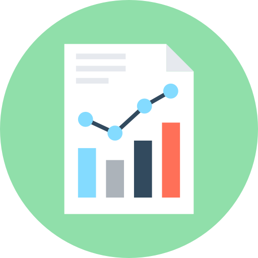 Analytics Flat Color Circular icon