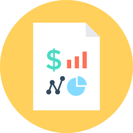 Analytics Flat Color Circular icon