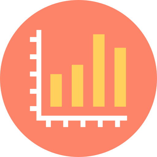 Analytics Flat Color Circular icon