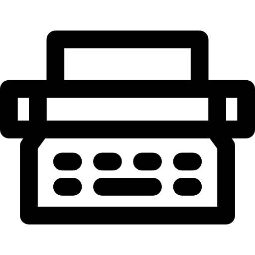 máquina de escribir icono gratis